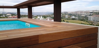 Aplicação de Decks de Madeira para Piscinas Residencial Nove - Deck de Madeira Modular