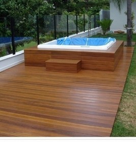 Decks de Madeira para Jardins Saúde - Aplicação de Deck de Madeira Laminado