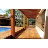 deck de madeira para piscina Santa Efigênia