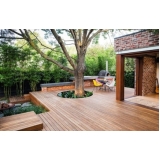 quanto custa deck de madeira para jardim Residencial Seis