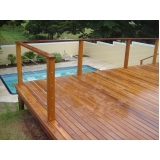 quanto custa deck de madeira para piscina Bosque das Grevíleas